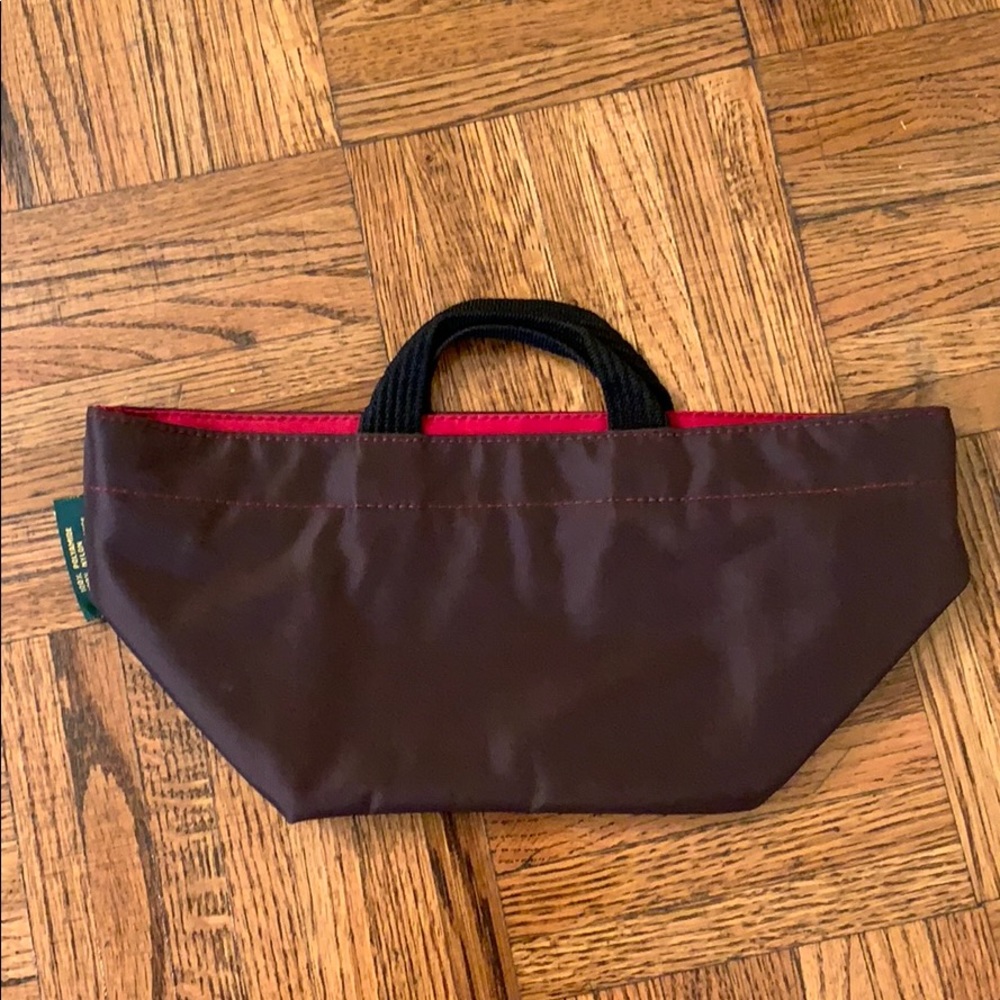 Herve Chapelier bag, brown with a red bottom